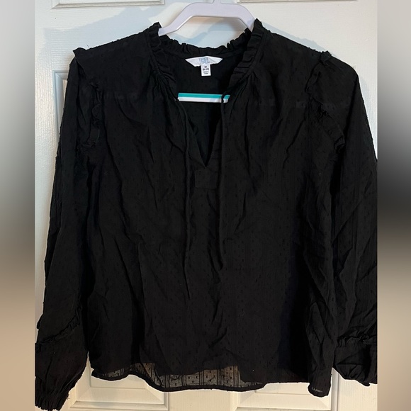 Time and Tru blouse. Size M 8-10. Black - Picture 1 of 4